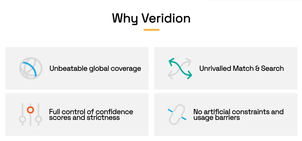 veridion tool screenshot