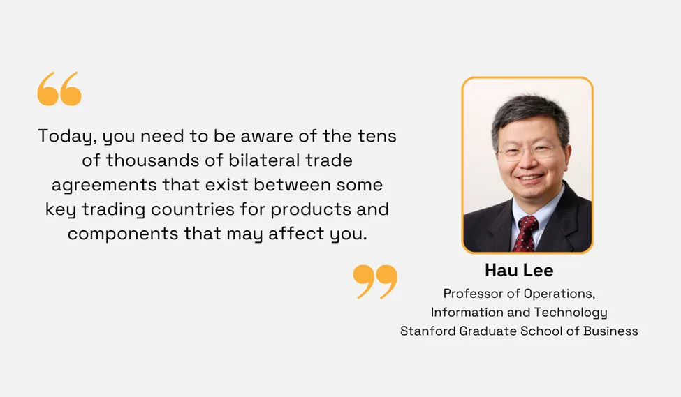 quote about the importance of understanding customs regulations, tariffs, and trade agreements