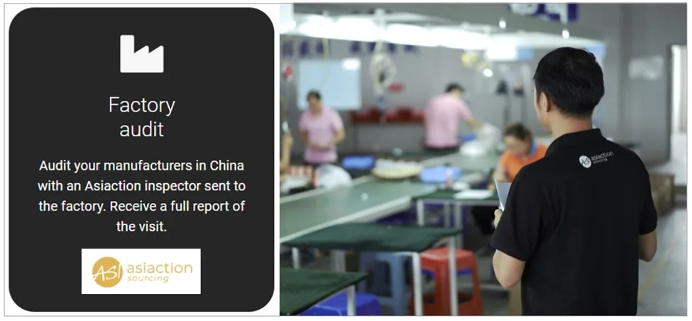 a screenshot of a company offering supplier audits in china
