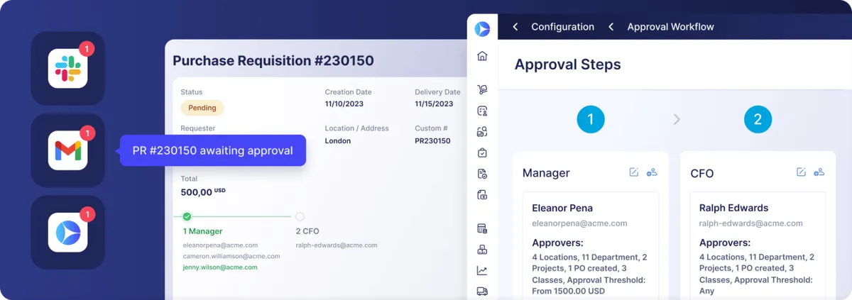 procurement software screenshot