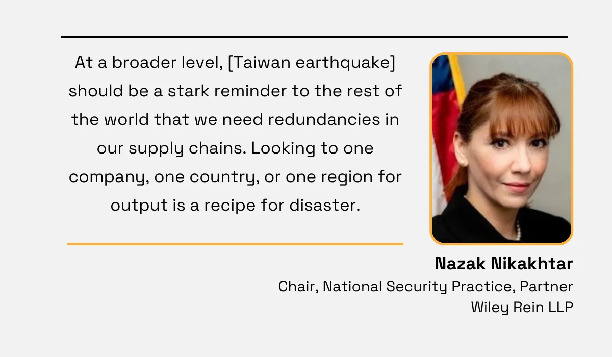 a quote about the importance of sturdy supply chain risk management