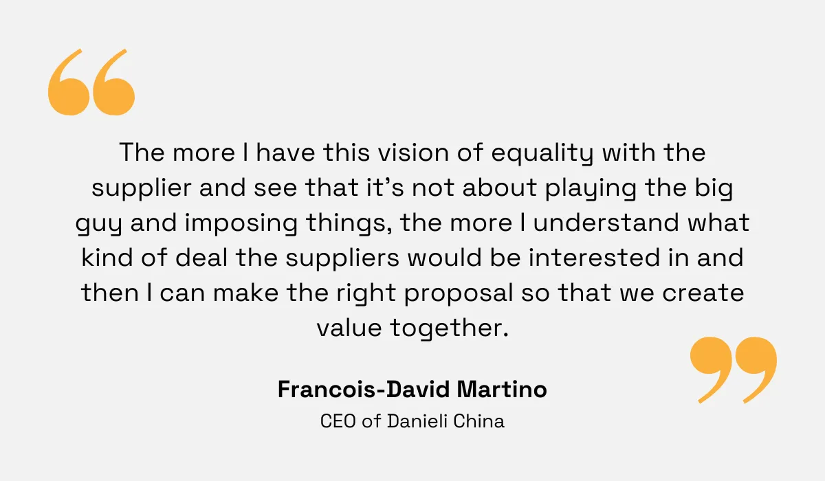a quote about the importance of building a relationship with suppliers in agile procurement