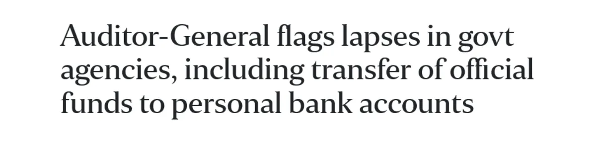 a screenshot of a news article about how a procurement audit uncovered lapses
