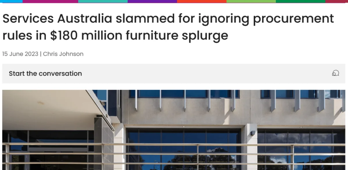 a screenshot of a news article about how lack of oversight and accountability led to waste and inefficiency in spending