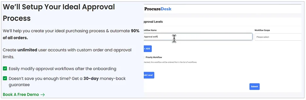 procuredesk tool screenshot