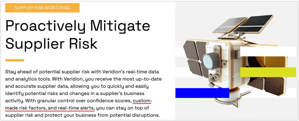 veridion supplier risk mitigation screenshot