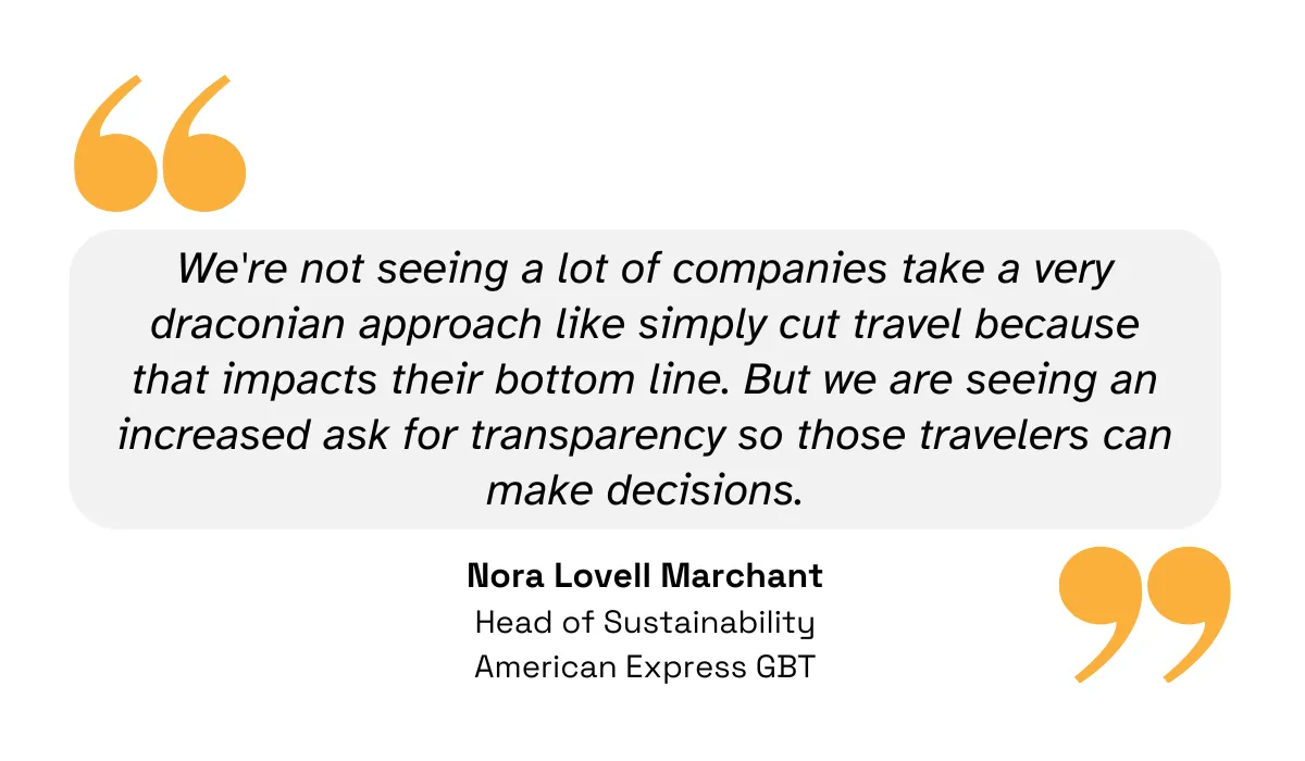 quote on companies demanding more transparency from airlines when it comes to ESG data