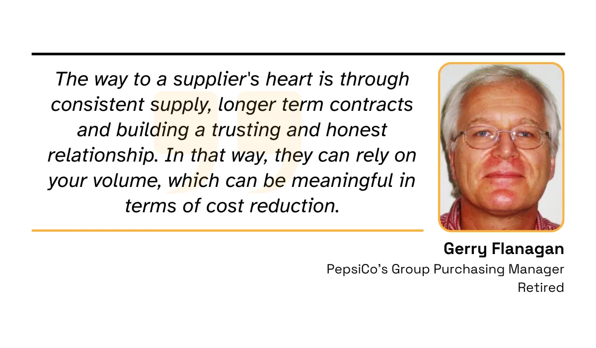 quote on achieving strong supplier relationships