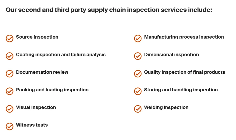 supplier inspection services offered by SGS