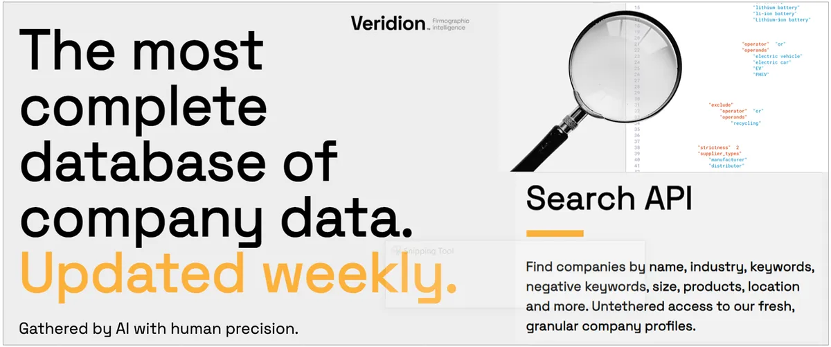 veridion screenshot