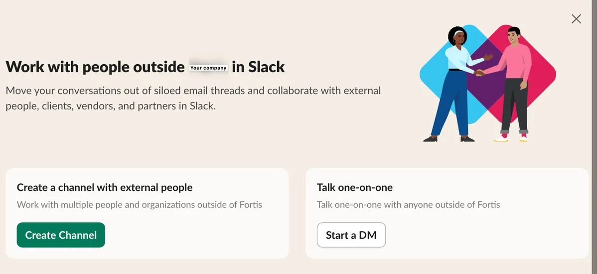 Slack dashboard