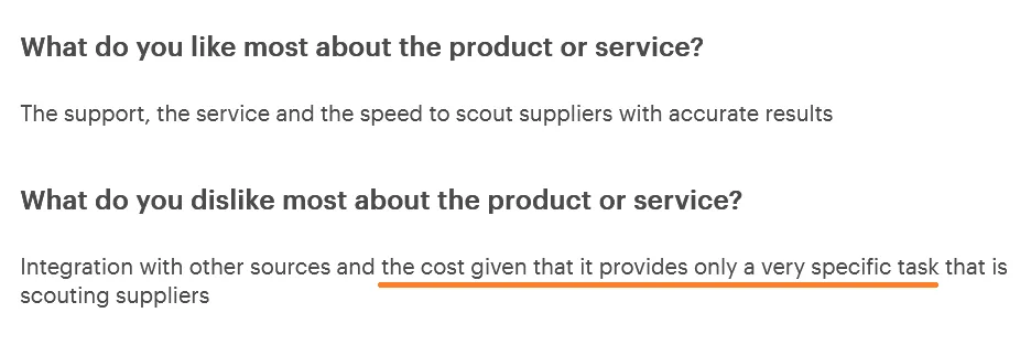 Customer review on Gartner about Scoutbee