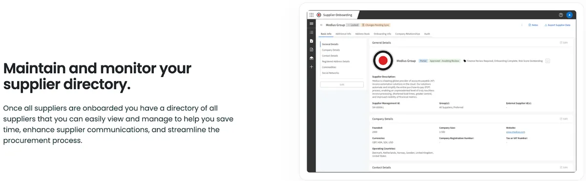 Medius dashboard
