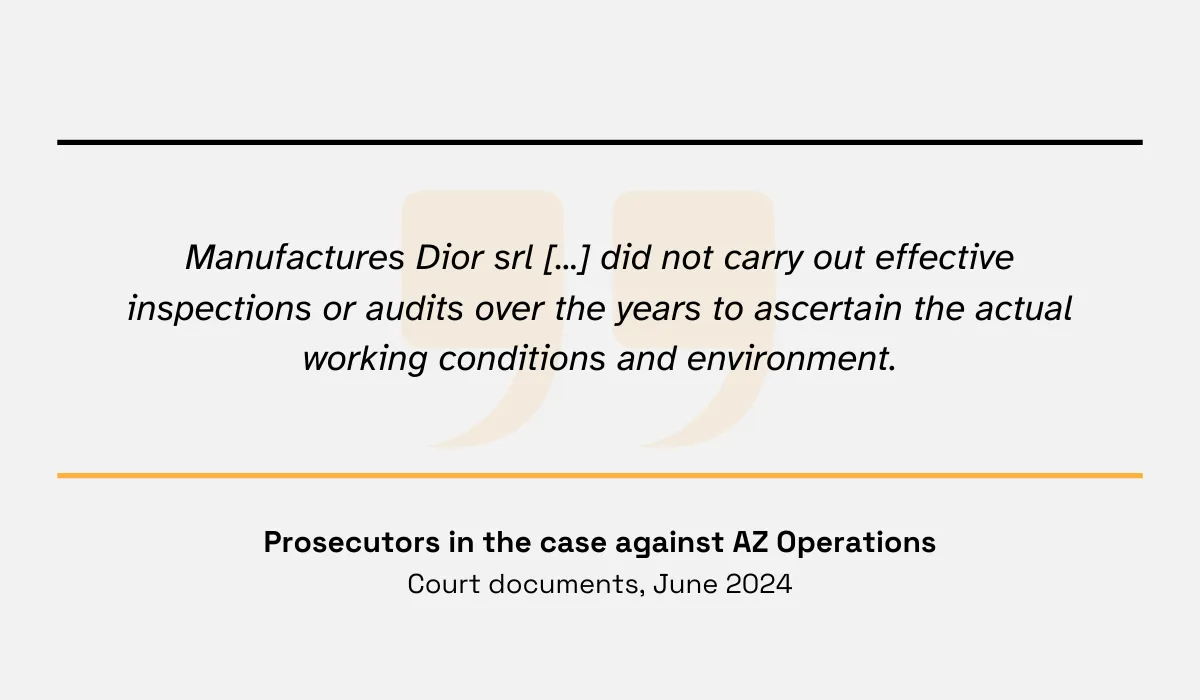 Dior supply chain issue – legal scrutiny due to supplier exploitation concerns