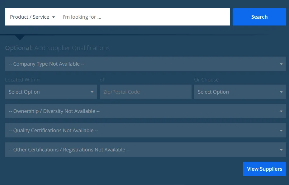 Thomasnet dashboard