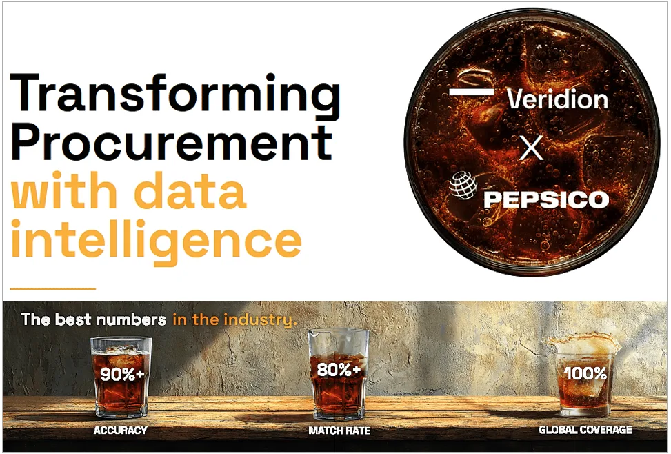 Veridion and PepsiCo collaboration visual on data intelligence in procurement