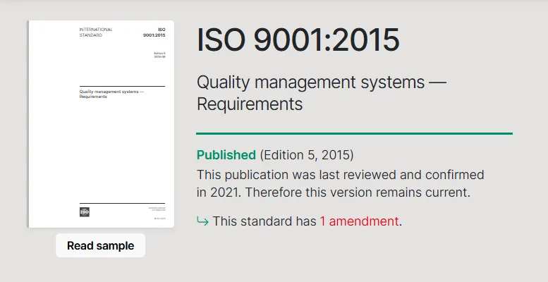 ISO dashboard