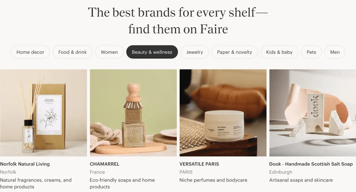 Faire dashboard