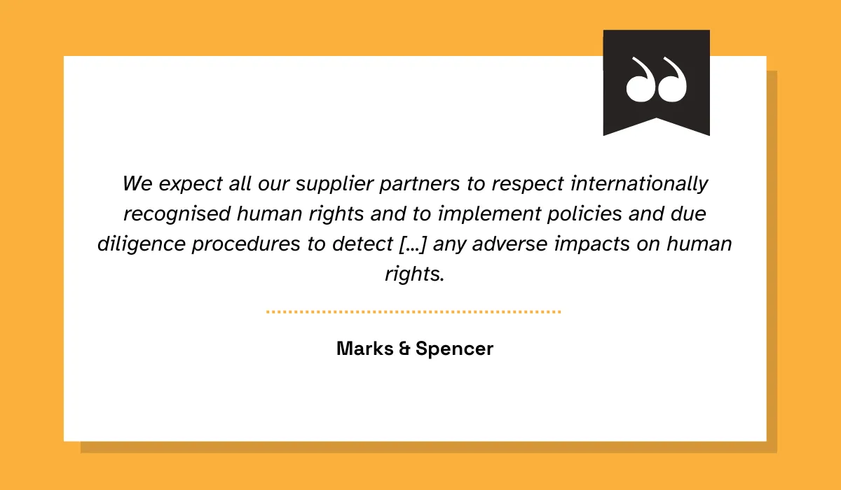 Marks & Spencer quote
