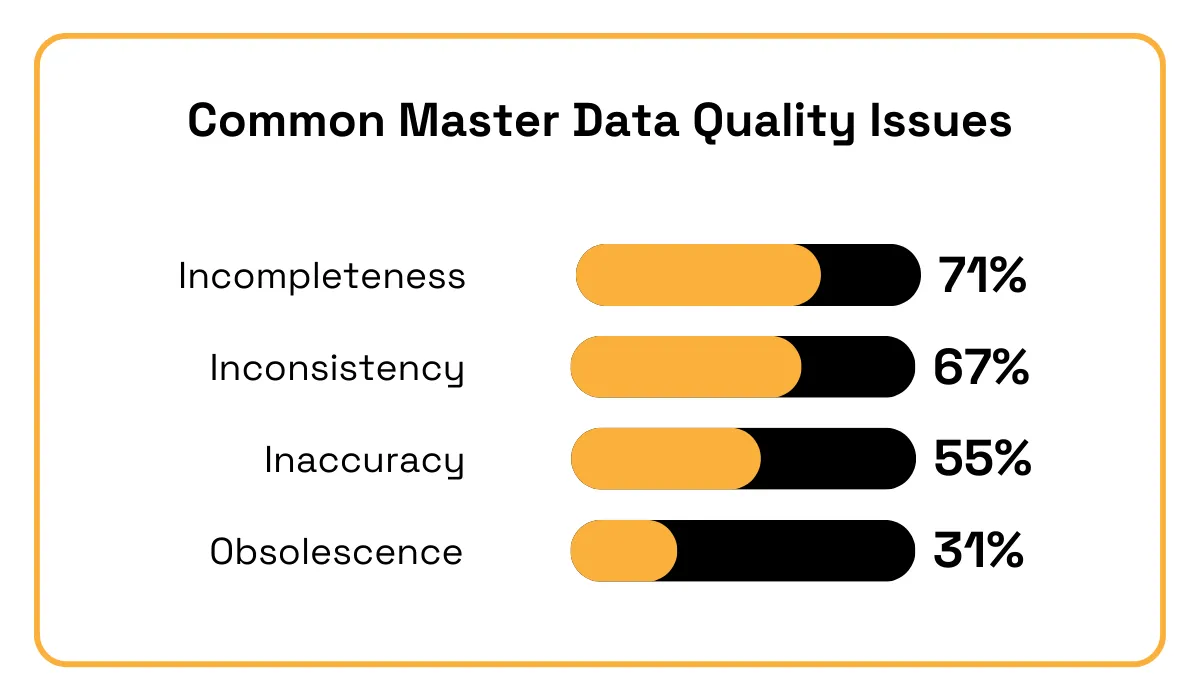 Common Master Data Quality Issues infographic