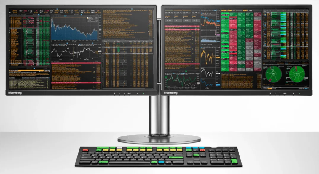 Dual Bloomberg Terminal screens