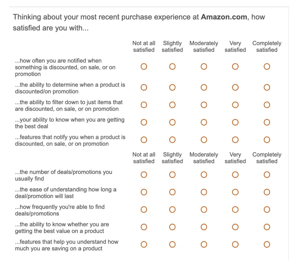 Customer Satisfaction Survey Example