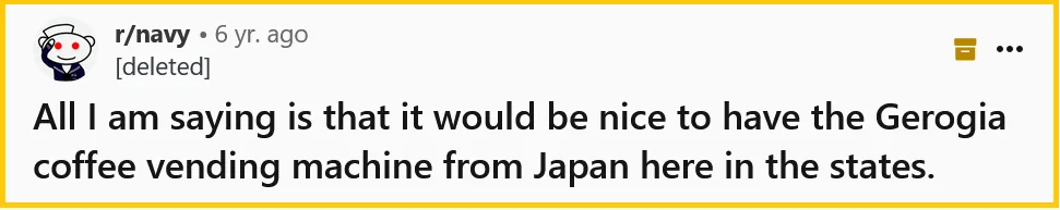 Reddit comment about Georgia vending machines