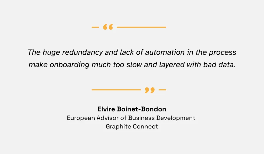 quote on lack of automation during vendor onboarding