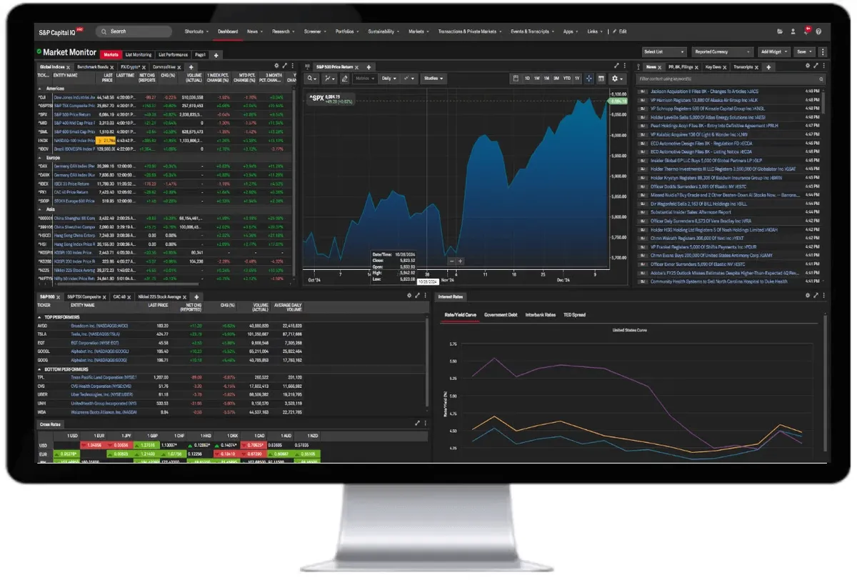 s&p global Capital IQ platform screenshot