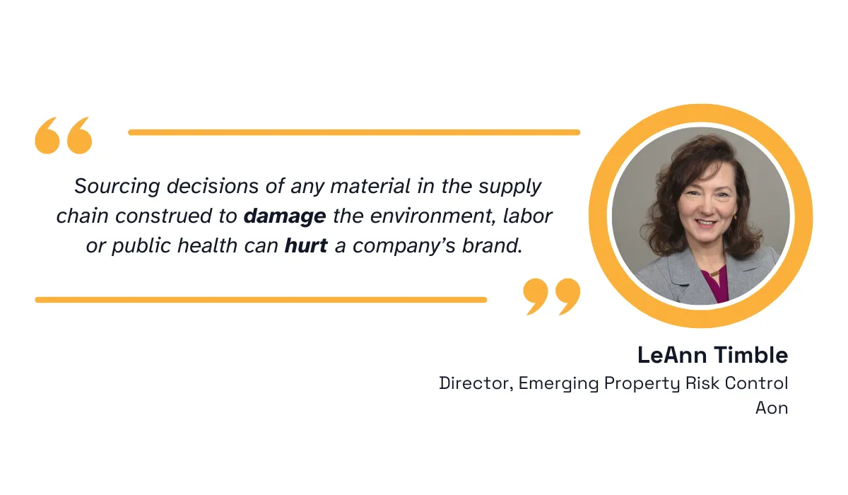 quote on how any sourcing decision can end up hurting the company's brand