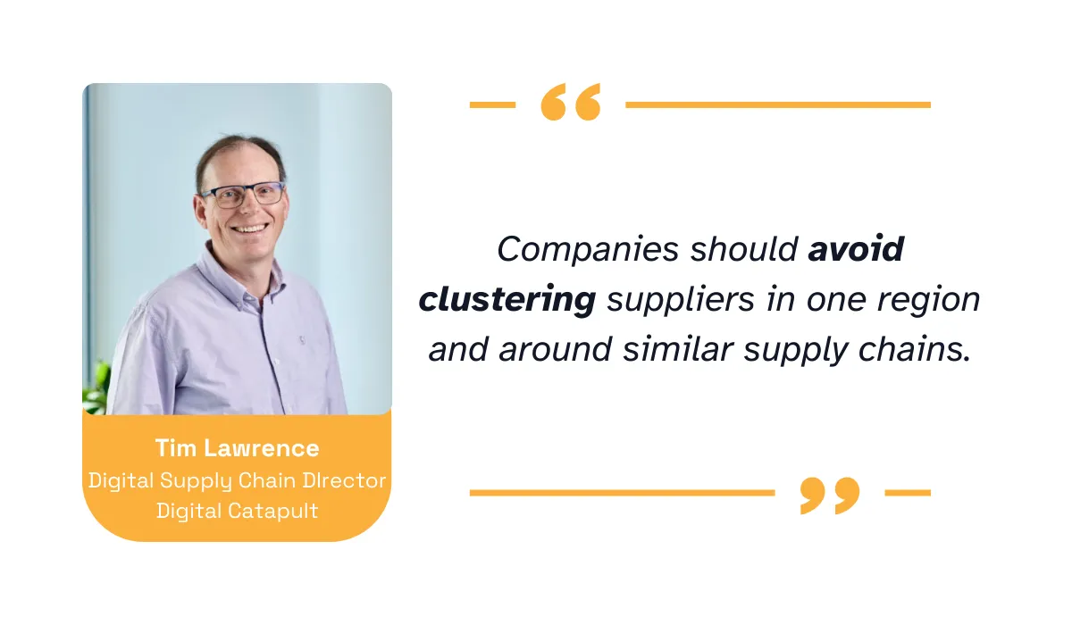 quote on the importance of avoiding clustering suppliers