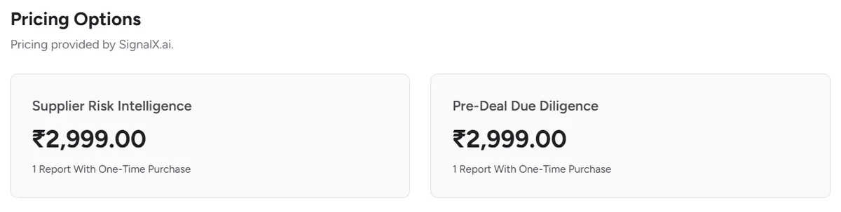 signalx plans and pricing screenshot