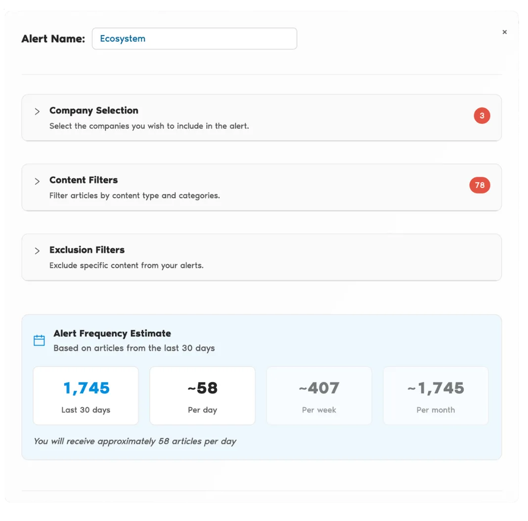 business radar tool screenshot