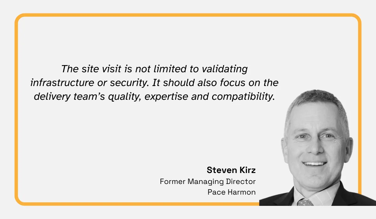 quote on the benefits of on-site vendor audits