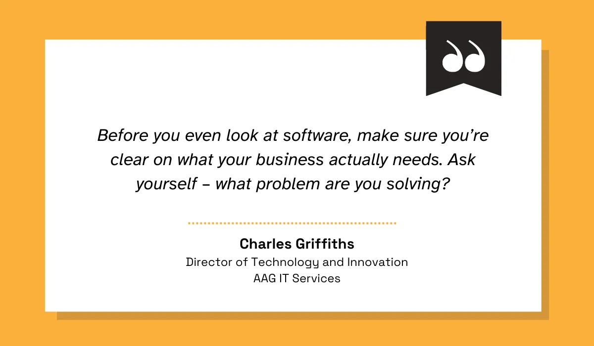 quote on the importance of figuring out what problem an MI tool should solve