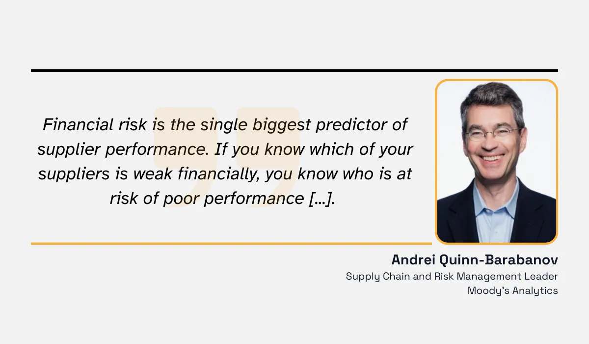 quote on how financial risk is the biggest predictor of financial performance