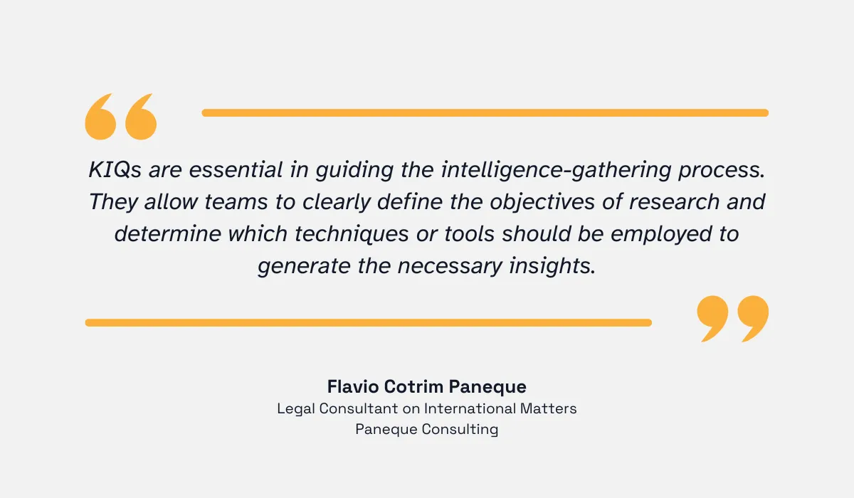 quote on key intelligence questions