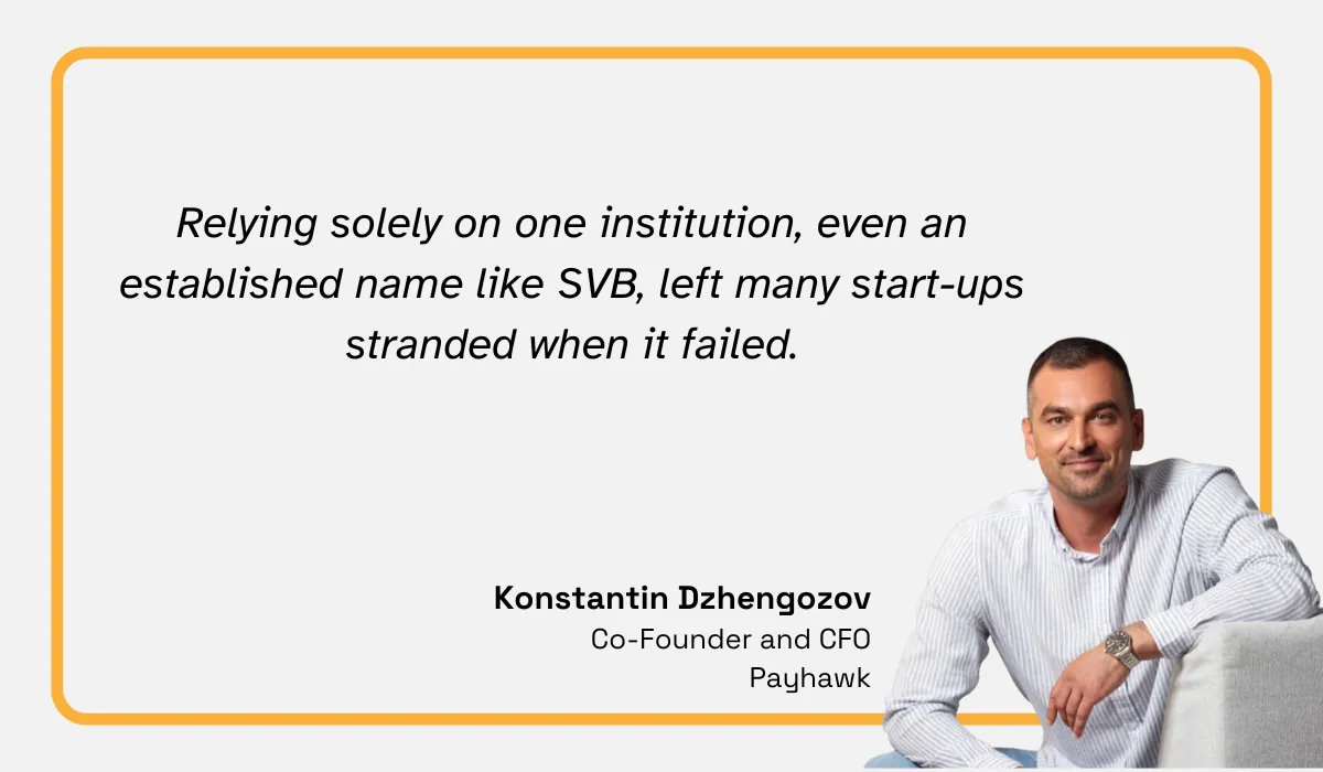 quote on businesses relying on just one institution