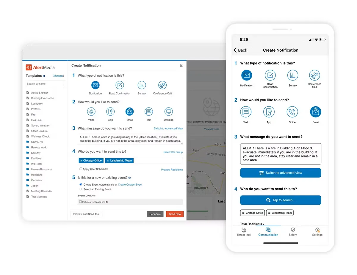 alertmedia tool screenshot