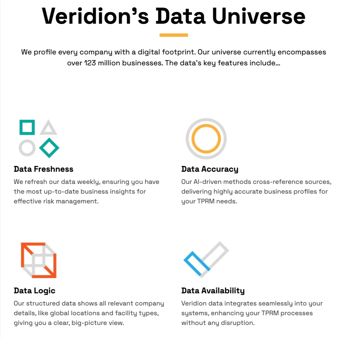 veridion data universe screenshot