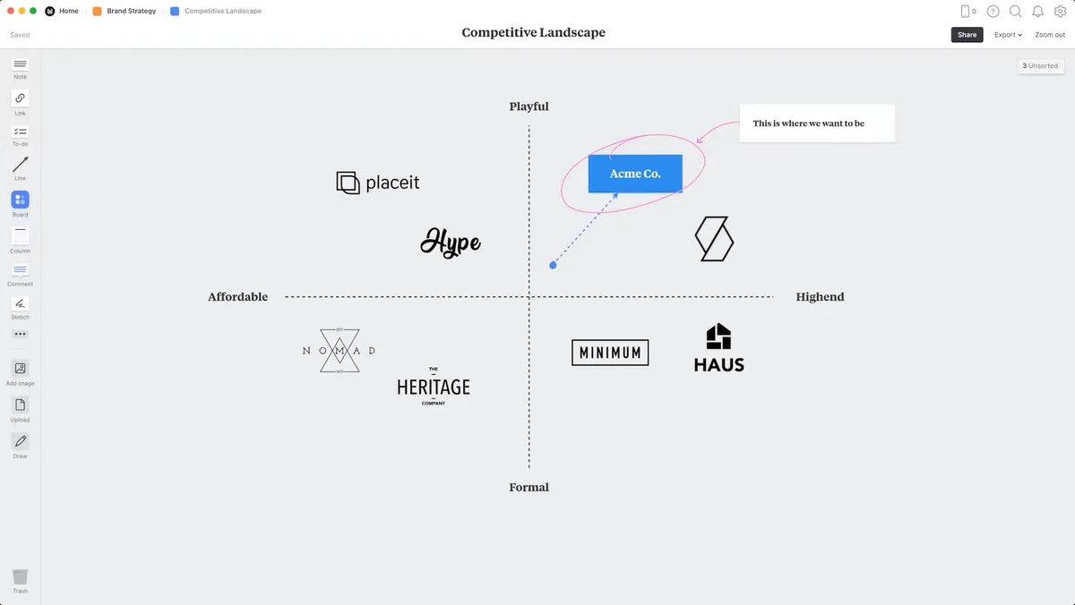 milanote tool screenshot