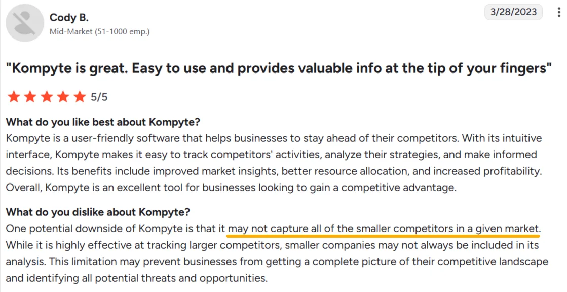 kompyte review screenshot