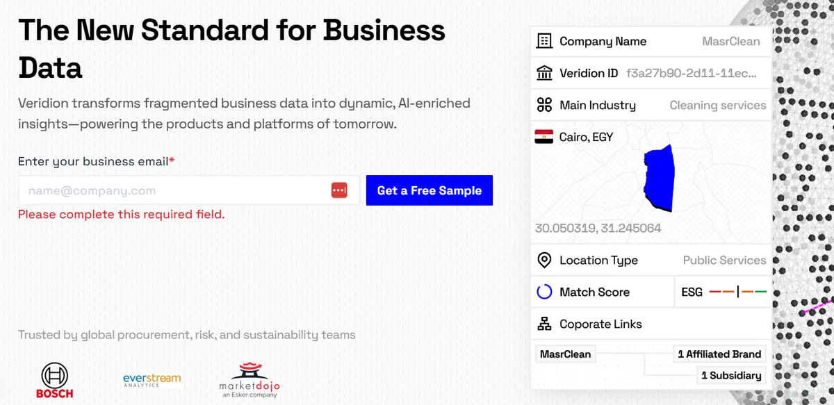 veridion screenshot
