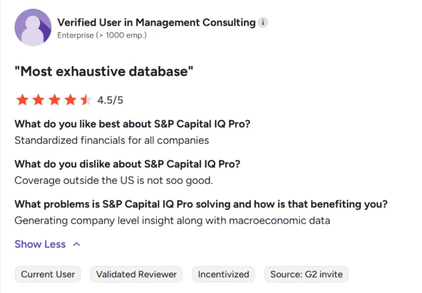 s&p global review screenshot