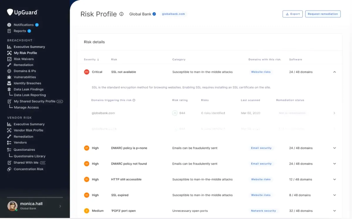 upguard tool screenshot