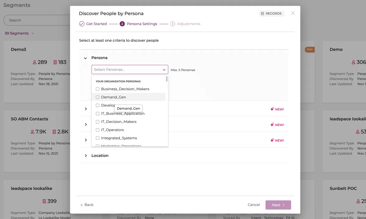 leadspace tool screenshot