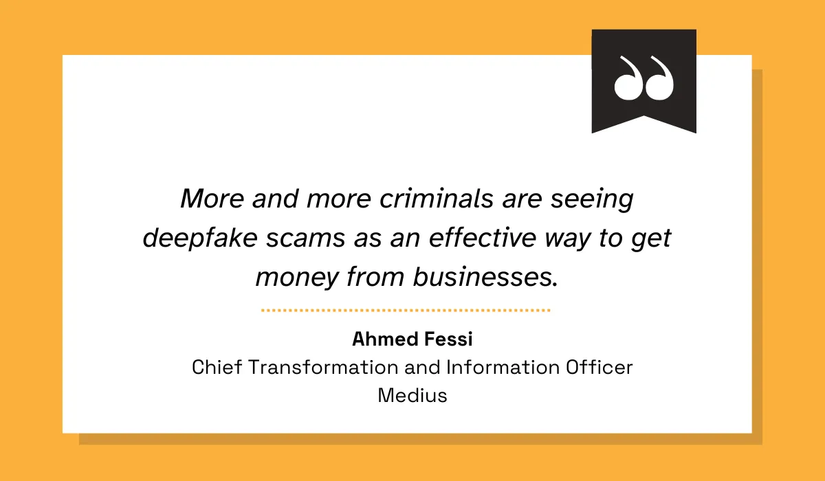 quote on the rise of deepfake scams