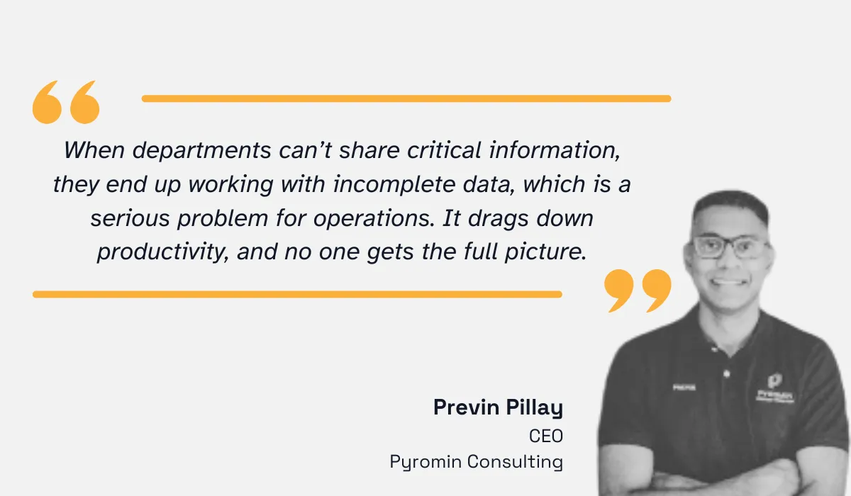 quote on the importance of sharing data between departments