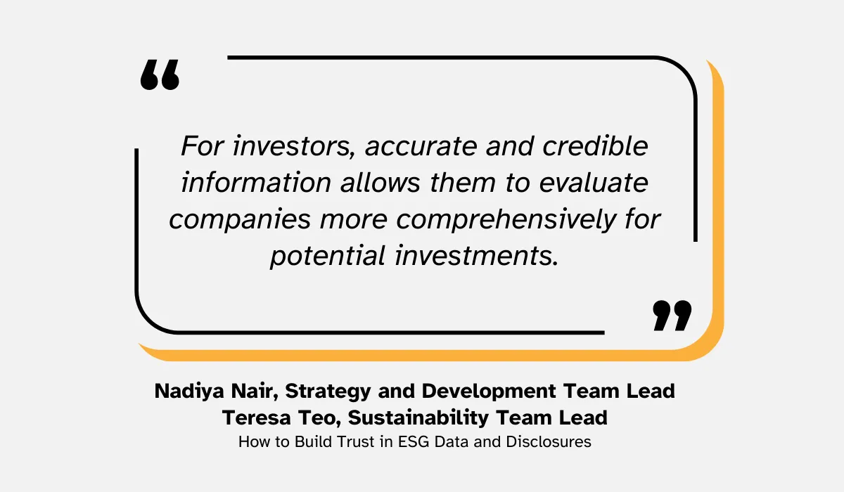 quote on why accurate data on companies is key for investors
