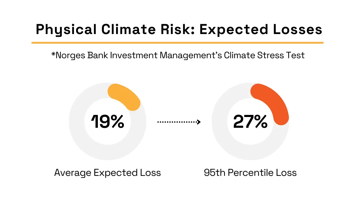 present value of average expected losses from physical climate risk